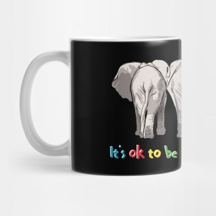 Elephant Autism It is Ok To Be Little Different Mug